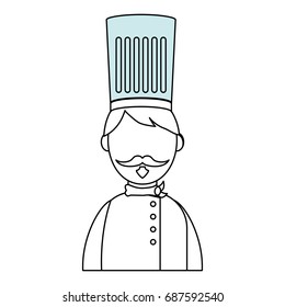 Chef faceless cartoon