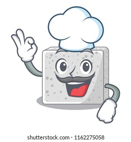 Chef feta cheese pieces character