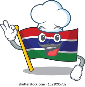 Chef flag gambia mascot shape the character