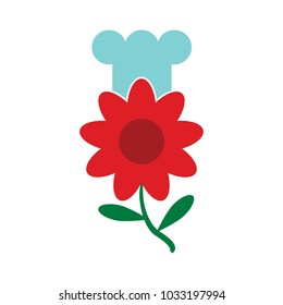 Chef Flower Logo Icon Design