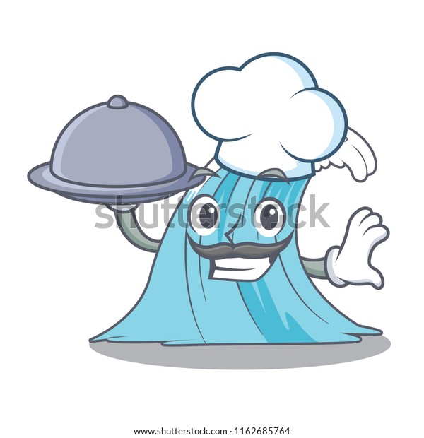Chef Food Cartoon Blue Wave Surf Stock Vector (Royalty Free) 1162685764 ...