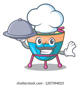 Chef with food cartoon timpani in the studio music