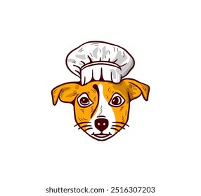 Chef Food Dog Mascot Vector illustrations design template for your work Logo, mascot merchandise t-shirt, stickers and Label designs, poster, greeting cards advertising business company or brands.