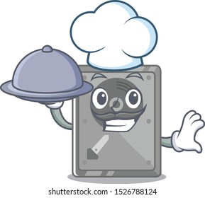 Chef with food internal hard drive above character table