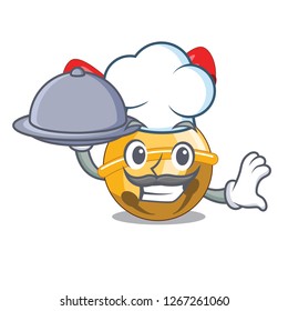 Chef with food Jinggle bell ball christmas on character