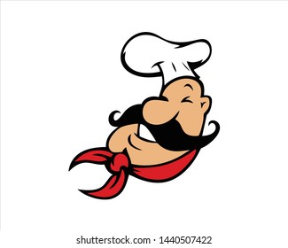 chef food logo. design vector.