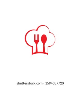 Chef food logo template vector icon