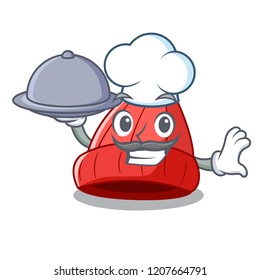 Chef with food photo of a cartoon woolen beanie