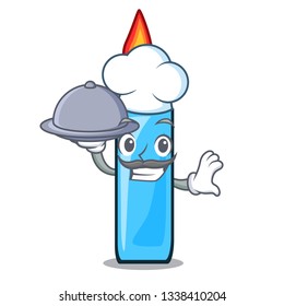 Chef with food plastic lighters placed the mascot pocket
