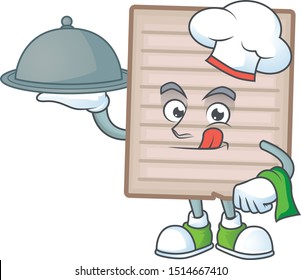 Chef with food vintage scrapbook paper cartoon for note Chef with food vintage scrapbook paper cartoon for note