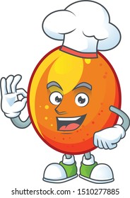 Chef fresh jocote character mascot in cartoon