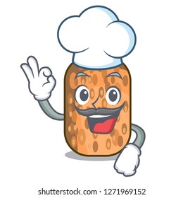 Chef fried tempeh in bowl character wooden
