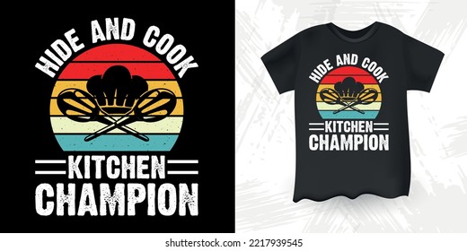 Chef Funny Vintage Cooking Chef T-shirt Design