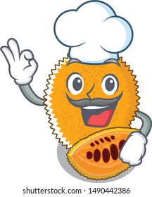 Chef gac fruit with the character shape