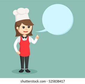 chef girl with callout