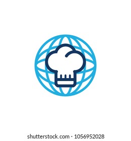 Chef Globe Logo Icon Design