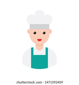 chef glyph flat vector icon