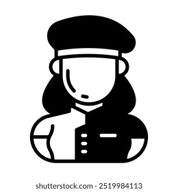 Chef Glyph Icon, Vector illustration