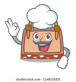 Chef hand bag character cartoon
