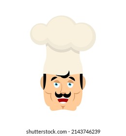 Chef feliz emoji. Vatar de emociones alegres. ilustración del vector de cocina