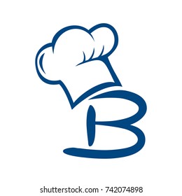 Chef Hat with B Initials Logo