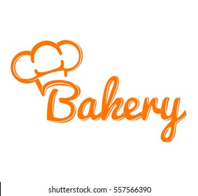 Chef Hat. Bakery Label. Baker Badge Vector Illustration Isolated On White Background