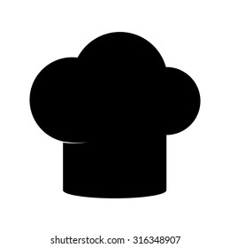 Chef hat - black vector icon