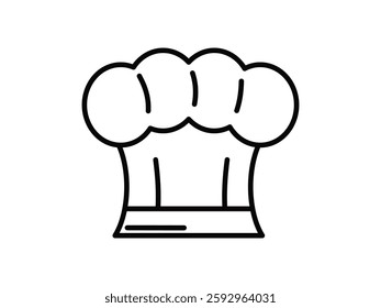 chef hat black and white vector logo