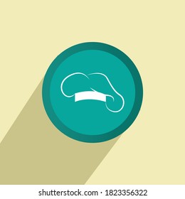 Chef hat with blue icon