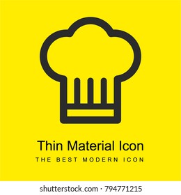 Chef Hat bright yellow material minimal icon or logo design