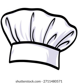 Icono de dibujo de Vector de ilustración de tapa de sombrero de chef