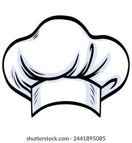 Chef Hat Cap Vector Illustration Doodle Drawing Art Icon