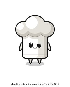 chef hat cartoon with an arrogant expression , cute style design for t shirt, sticker, logo element