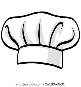 Chef Hat Cartoon Drawing Icon Vector Illustration
