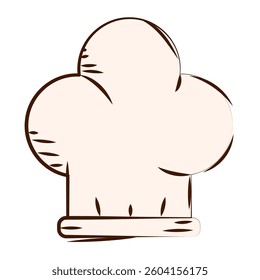 Chef hat cartoon icon. Vector