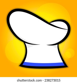 Chef hat in cartoon style