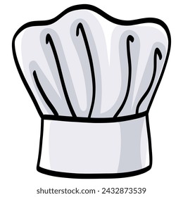 Chef Hat Cartoon Vector Illustration Drawing