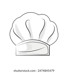 chef hat clipart isolated on white background