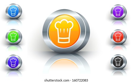 Chef Hat Color Button Set