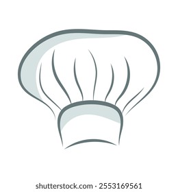 Chef hat colored line icon hand drawn vector illustration