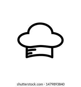 Chef hat cook logo with line style for culinary, restaurant, kitchen, catering, food and drink business