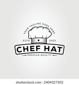 chef hat or cooking cap logo vector illustration design