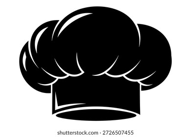 Kochmütze, Kochen, kulinarisch, uniform, schwarz-weiße Grafik