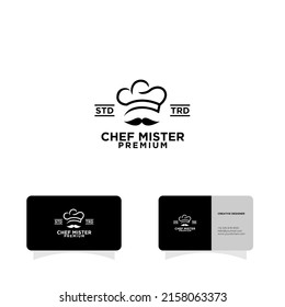 chef hat cooking logo icon vector flat logo icon design illustration