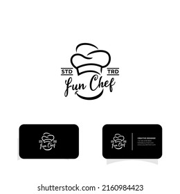 Koch-Hut Kochen Logo Symbol Vektorgrafik Logo-Design