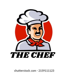 Chef in hat. Cooking, restaurant concept vector illustration