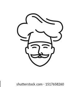 Chef in hat. cooking, Restaurant icon. Logo vector illustration