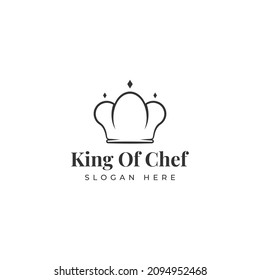 chef hat and crown logo design