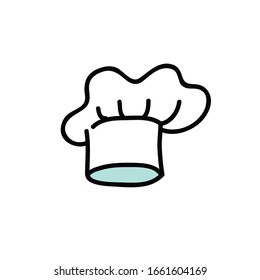 chef hat doodle icon, vector illustration