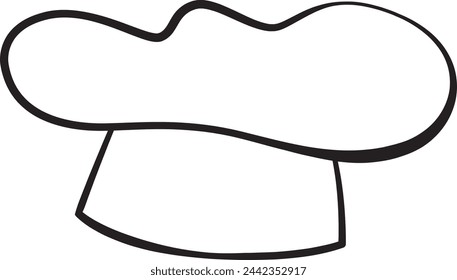Chef Hat Doodle ilustración vectorial